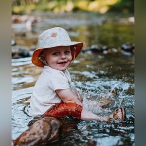Dozer -Baby Boy Bucket Hat  0-12 Months  Colorful Pattern 100% Cotton Reversible